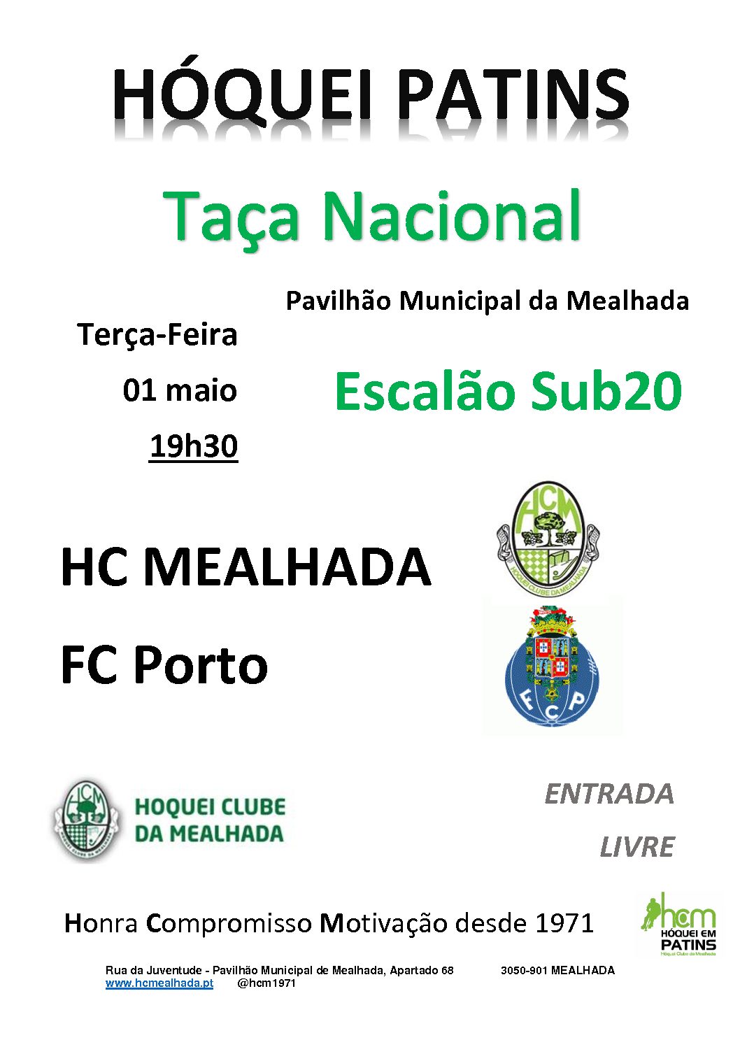 Sub20 do HCM jogam amanhã contra o FC Porto no Pavilhão Municipal da Mealhada