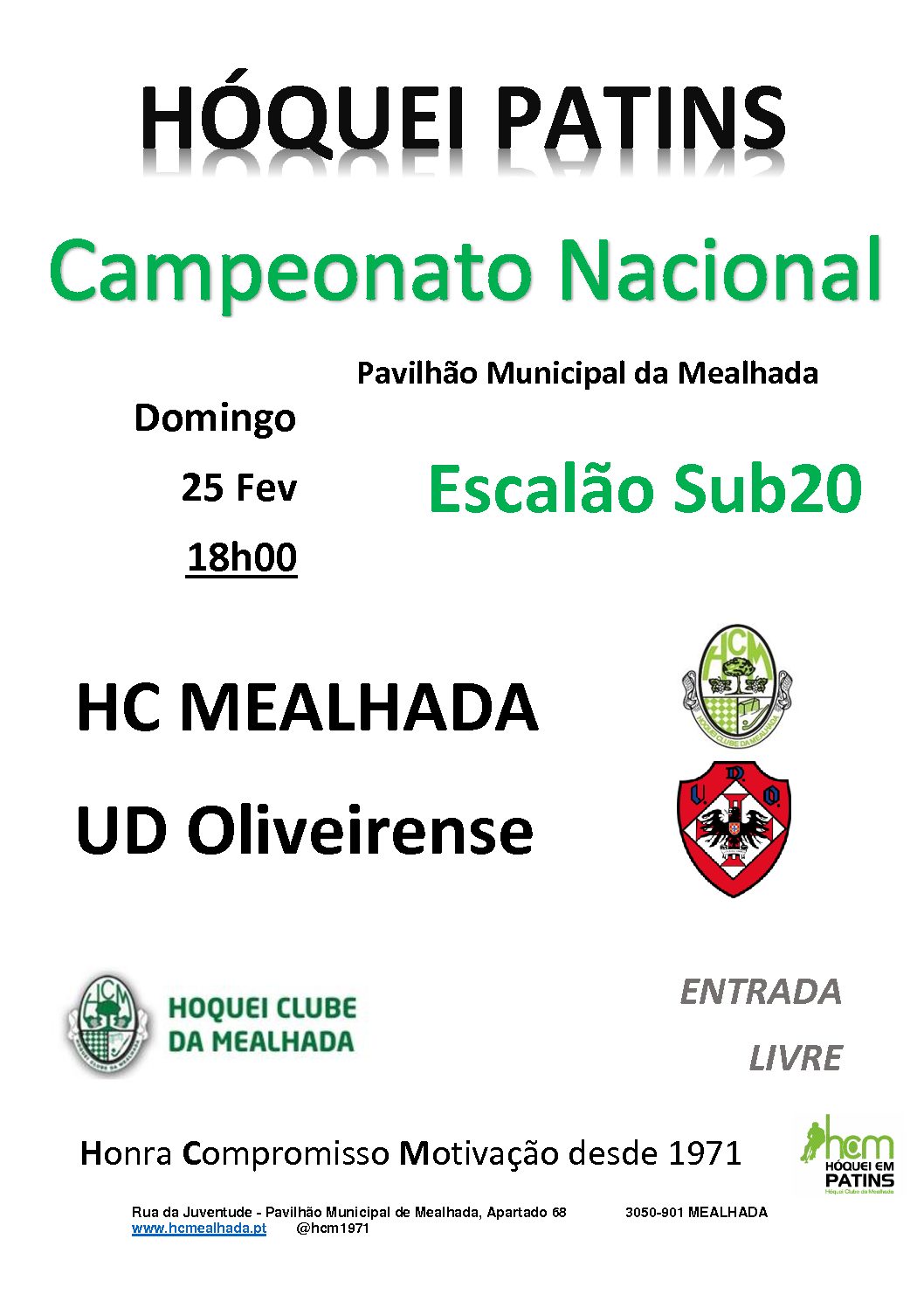 Sub20 do HCM defrontam UD Oliveirense na 3ª Jornada do Campeonato Nacional