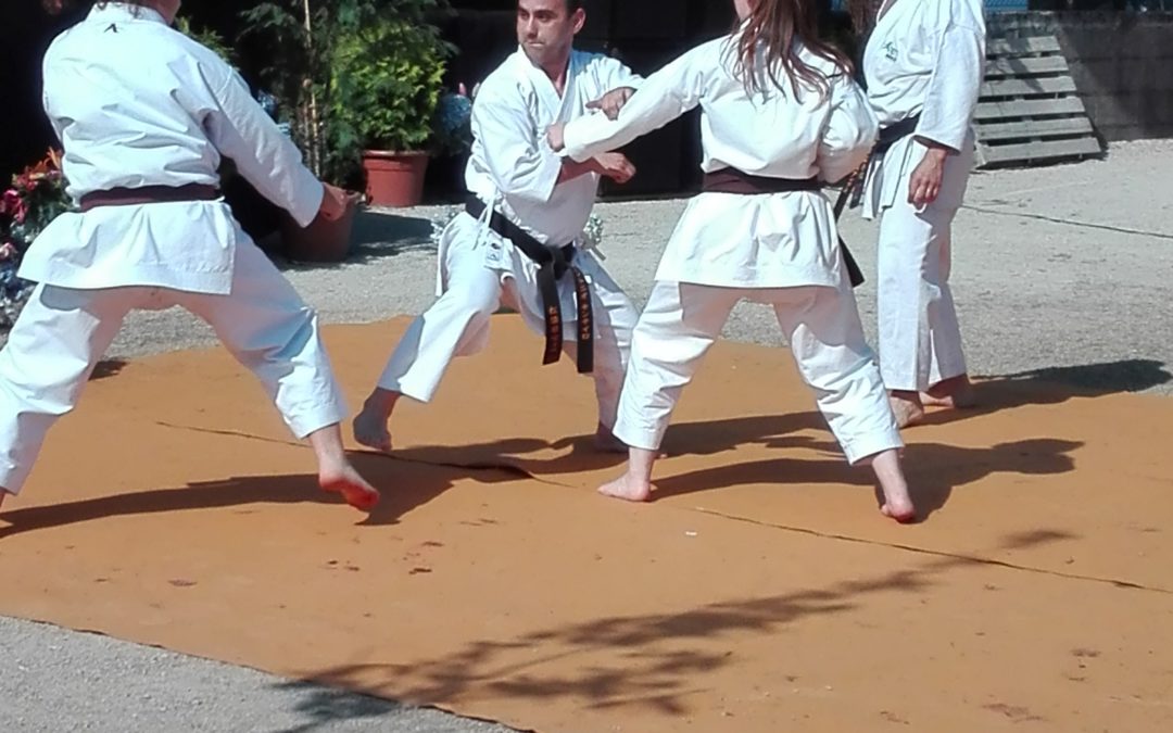 Atletas do HCM estiveram presentes em demonstração de karate na Feira de Gastronomia S. João do Campo